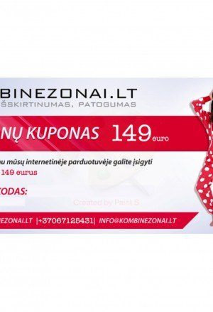 Dovanų kuponas 149 eurai