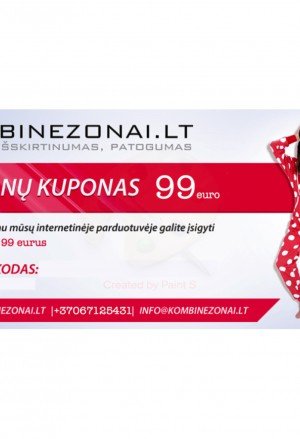 Dovanų kuponas 99 eurai