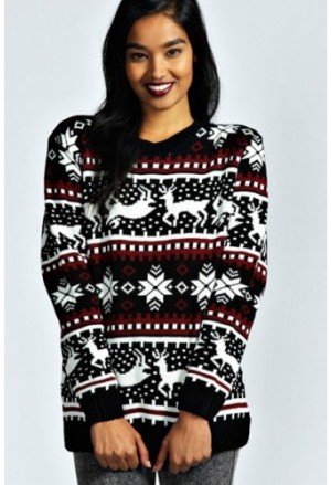 Moteriškas kalėdinis megztinis "Žiemos pasaka"