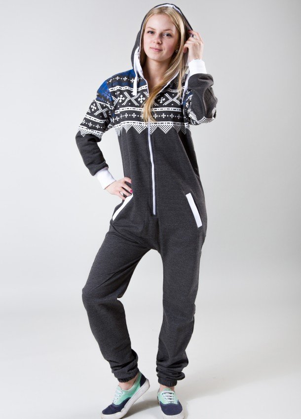 Moteriškas Kombinezonas "Skandinavija" Tamsiai pilka Moteriškas Kombinezonas "Skandinavija" Tamsiai pilka