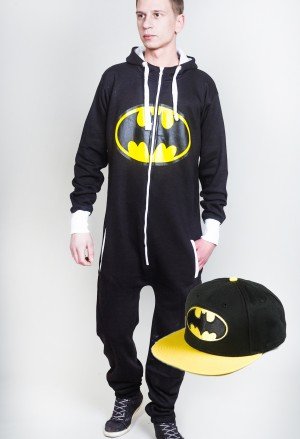 VYRIŠKAS "Betmenas" kombinezonas ir kepurė