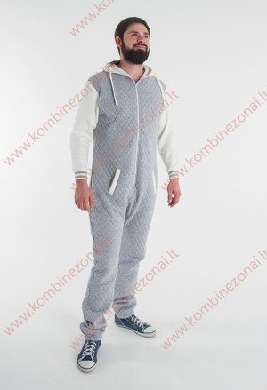 Vyriškas kombinezonas " Baseball" Šviesiai Pilkas